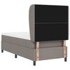 vidaXL Boxspringbett mit Matratze mit Kopfteil Taupe 90 x 200 cm Stoff