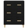 vidaXL Sideboard Schwarz Eichen-Optik 69,5 x 34 x 90 cm Holzwerkstoff