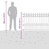 vidaXL Spike-Ringzaun Schwarz 200 x 150 cm Pulverbeschichteter Stahl