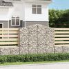 vidaXL Gabionen mit Hochbogen 14Stk. 200x30x180/200cm Verzinktes Eisen
