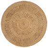 vidaXL Teppich Jute Handgeflochten 90 cm Rund