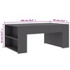 vidaXL Couchtisch Grau 100x60x42 cm Holzwerkstoff
