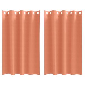 vidaXL Verdunkelungs-Vorh&auml;nge mit Ringen 2 stk. Terrakotta Polyester