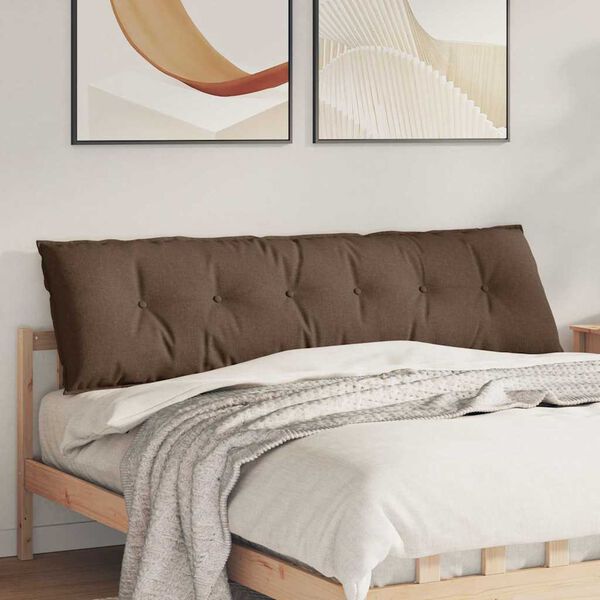 vidaXL R&uuml;ckenkissen Braun 180 x 19 x 50 cm Stoff