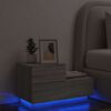 vidaXL Nachttisch mit LED-Leuchten Grau Sonoma 70x36x40,5 cm