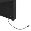 vidaXL Tagesbett USB Schwarz Stoff 90x200 cm