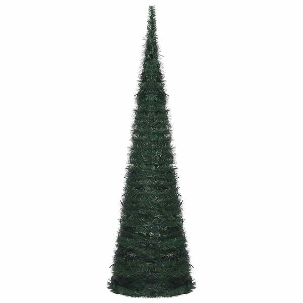 vidaXL Künstlicher Pop-Up-Weihnachtsbaum mit Beleuchtung Grün 150 cm