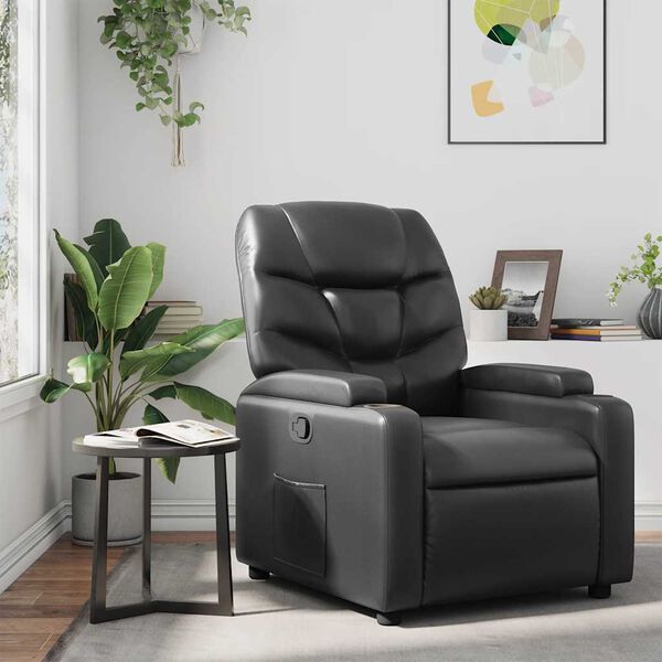 vidaXL Relaxsessel Schwarz Kunstleder