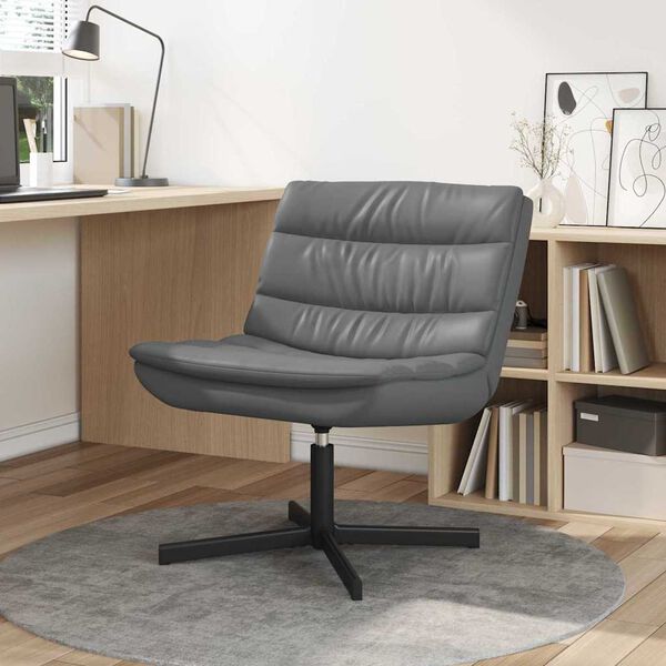 vidaXL Drehstuhl Grau 63 x 75 x 76 cm PU