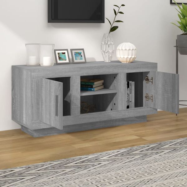 vidaXL TV-Schrank Grau Sonoma 102x35x45 cm Holzwerkstoff
