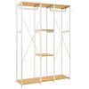 vidaXL Kleiderschrank Wei&szlig; Eiche 110x40x167 cm Metall Holzwerkstoff