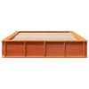 vidaXL Bettrahmen Wachsbraun 135 x 190 cm Massives Kiefernholz