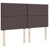 vidaXL Ottoman-Bett mit Matratze & LEDs Dunkelbraun 180x200 cm Stoff
