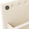 vidaXL Tagesbett mit Matratze USB Creme Stoff 90x200 cm
