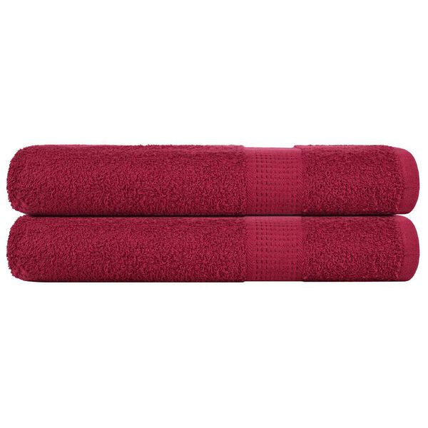vidaXL Handt&uuml;cher FROGN 2 Stk. Bordeaux 100x200 cm 360 g/m&sup2;