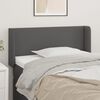 vidaXL Kopfteil mit Ohren Grau 93x16x78/88 cm Kunstleder