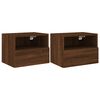 vidaXL TV-Wandschr&auml;nke 2 Stk. Braun Eiche-Optik 40x30x30 cm