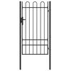 vidaXL Zauntor BOXTEL 103 x 225 cm Pulverbeschichteter Stahl Grau
