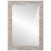 vidaXL Badezimmer Spiegel Wei&szlig; 70 x 50 x 2,5 cm Massivholz Mango