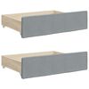 vidaXL Tagesbett Ausziehbar mit Schubladen Hellgrau 90x200 cm Stoff
