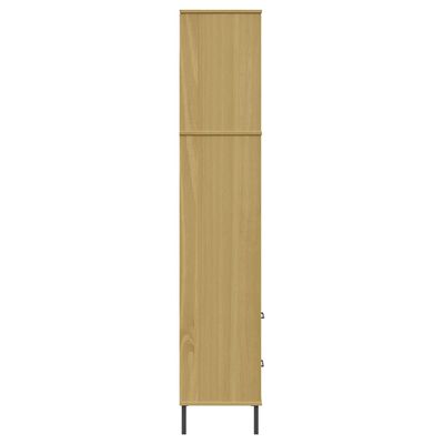 vidaXL Bücherregal OSLO mit 2 Schubladen Braun 60x35x180 cm Massivholz