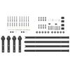 vidaXL Schiebet&uuml;rbeschlag-Set 183 cm Stahl Schwarz
