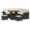 vidaXL Gartensofa-set mit Kissen 8 pcs Schwarz Poly-Rattan
