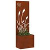 vidaXL Garten Sichtschutz-Leinwand Rostig 50 x 140 cm Wetterfeststahl
