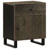 vidaXL Nachttisch Schwarz 50x33x60 cm Massivholz Mango