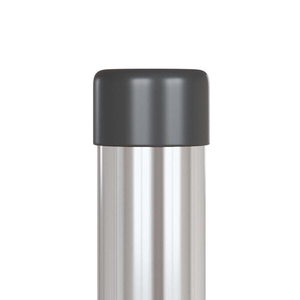 vidaXL Zaunpfosten 2 pcs Silber 120 cm Pulverbeschichteter Stahl