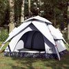 vidaXL Kuppel-Campingzelt 4 Personen Wei&szlig; Verdunkelt Quick Release