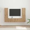 vidaXL TV-Schrankset 6 pcs Artisan-Eiche Holzwerkstoff