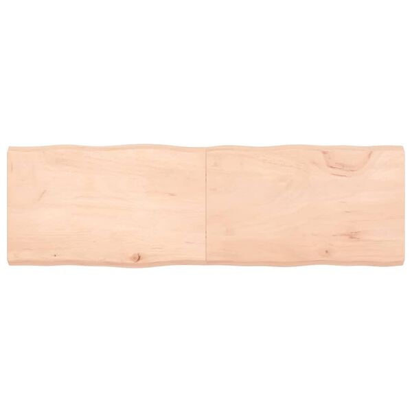 vidaXL Tischplatte 160x50x(2-6) cm Massivholz Unbehandelt Baumkante