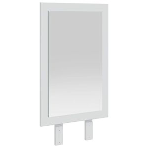 vidaxl Spiegel FAUSKE Wei&szlig; 43 x 3,5 x 77 cm Rechtwinklig