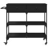 vidaXL K&uuml;chenwagen Schwarz 105x42x95 cm Holzwerkstoff