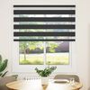 vidaXL Doppelrollo Schwarz 125x150 cm Stoffbreite 120,9 cm Polyester