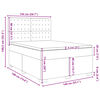 vidaXL Boxspringbett mit Matratze Taupe 140x190 cm Stoff