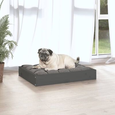 vidaXL Hundebett Grau 61,5x49x9 cm Massivholz Kiefer