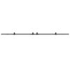 vidaXL Schiebet&uuml;rbeschlag-Set 400 cm Stahl Schwarz