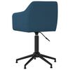 vidaXL Esszimmerst&uuml;hle 6 Stk. Drehbar Blau Samt