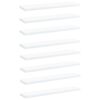 vidaXL B&uuml;cherregal-Bretter 8 Stk. Wei&szlig; 40x10x1,5 cm Holzwerkstoff