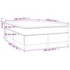 vidaXL Boxspringbett mit Matratze Dunkelbraun 140x190 cm Stoff