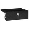 vidaXL Aufbewahrungsbox Schwarz 60x23,5x23 cm Aluminium
