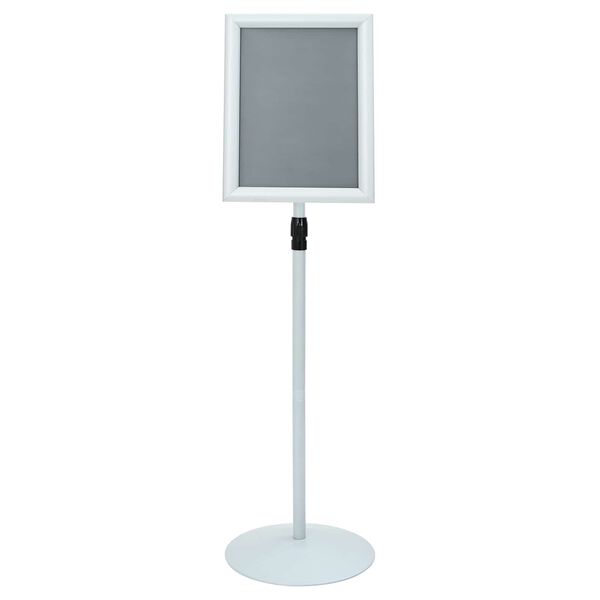 vidaXL Podest-Posterst&auml;nder Silber 33 x 33 x 126 cm PVC und Stahl