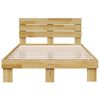 vidaXL Massivholzbett mit Kopfteil ohne Matratze 120x200 cm Eichenholz
