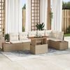 vidaXL Garten Essgruppe mit Kissen mit Kissen 7 pcs Beige und Creme
