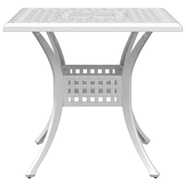 vidaXL 3-tlg. Bistro-Set Wei&szlig; Aluminiumguss