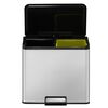 EKO Tretm&uuml;lleimer Essential 2x15 L Mattsilber