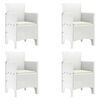 vidaXL Garten Essgruppe 5 pcs Wei&szlig; Polt Rattan