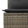 vidaXL Garten-Sofa-Set mit Kissen mit Kissen 5 pcs Grau Poly Rattan